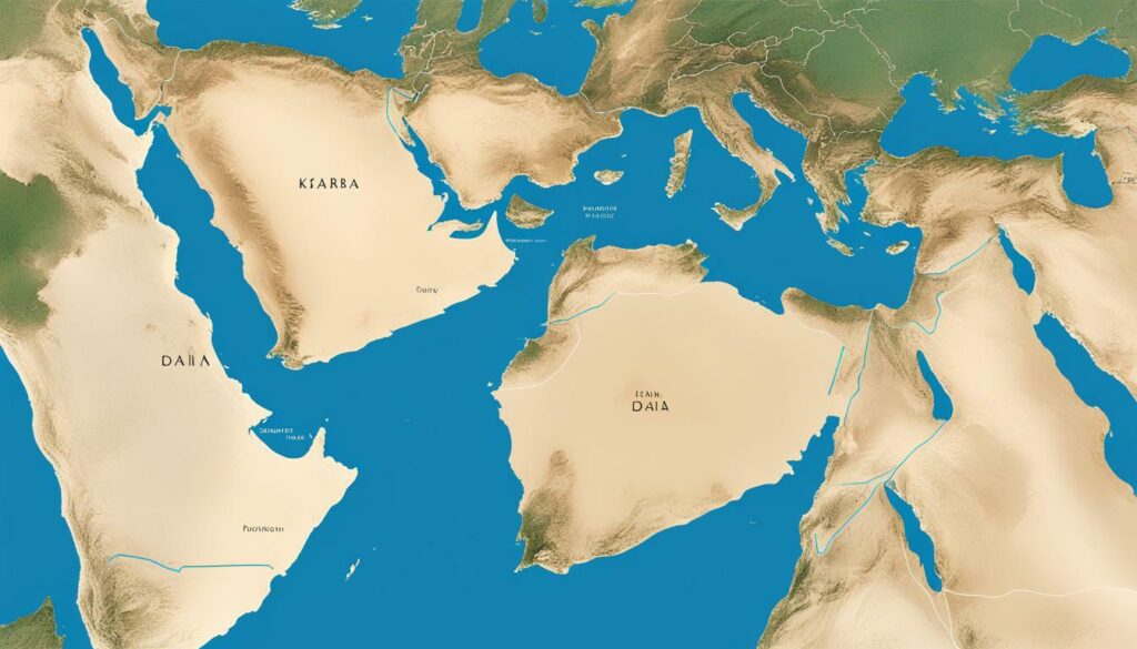 Geografische Lage von Katar