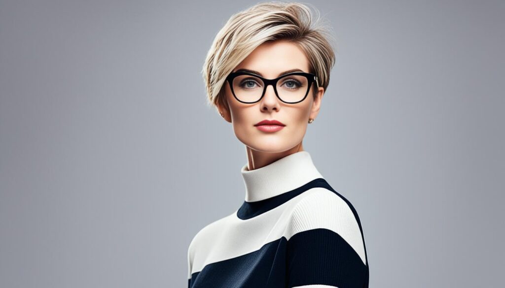 Kurzhaarfrisuren für feines Haar und Brille