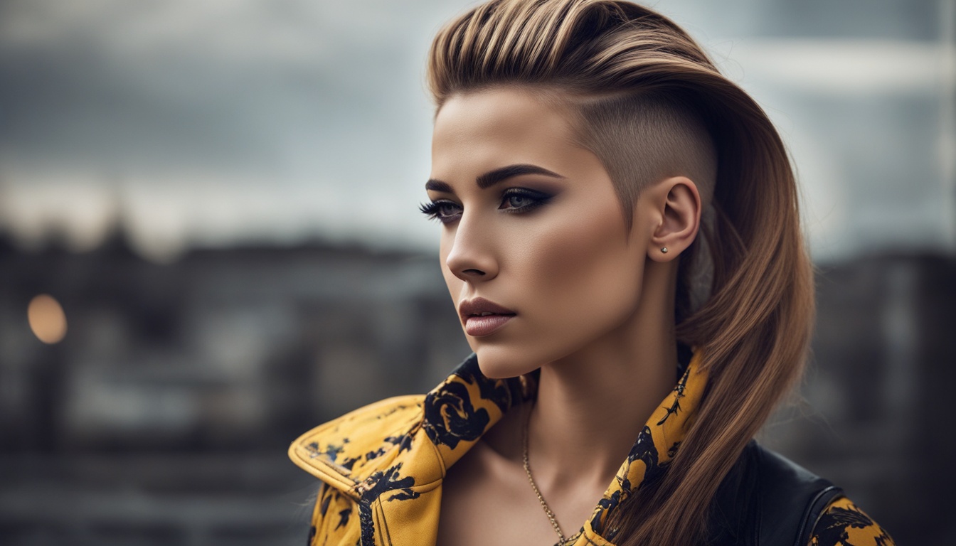 sidecut undercut kurze haare frauen